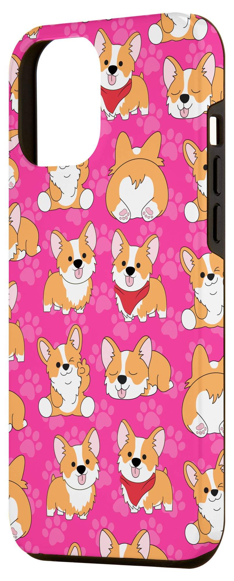 iPhone 12 Pro Max Corgi Cute Dog Paw Orange Phone Case - Durable Protective Cover for Everyday Use, Gift Idea for Pet Lovers