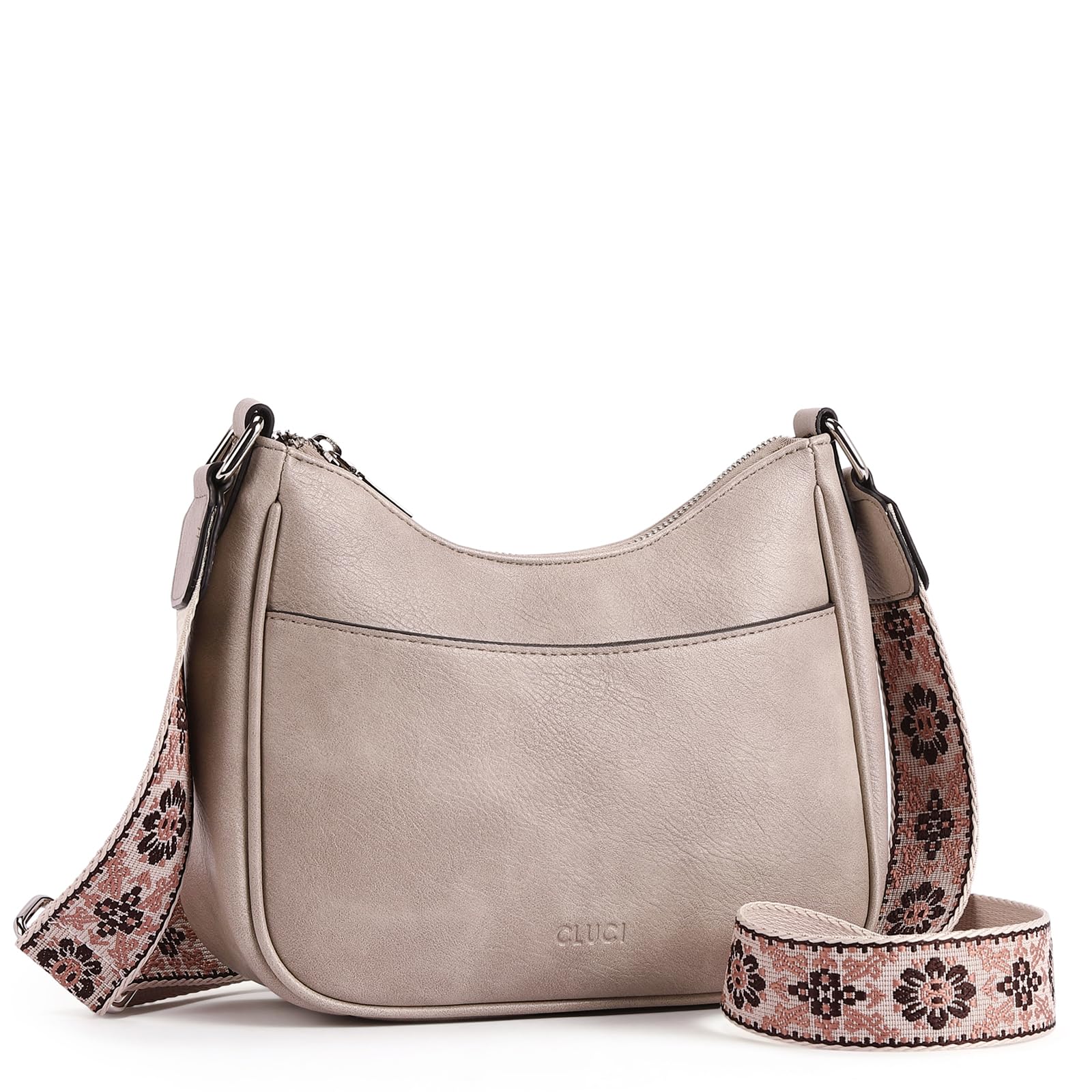 CLUCI Vegan Leather Crossbody Bags for Women - Adjustable Wide Strap Shoulder Handbag Purse | Perfect for Work, Travel & Everyday Use