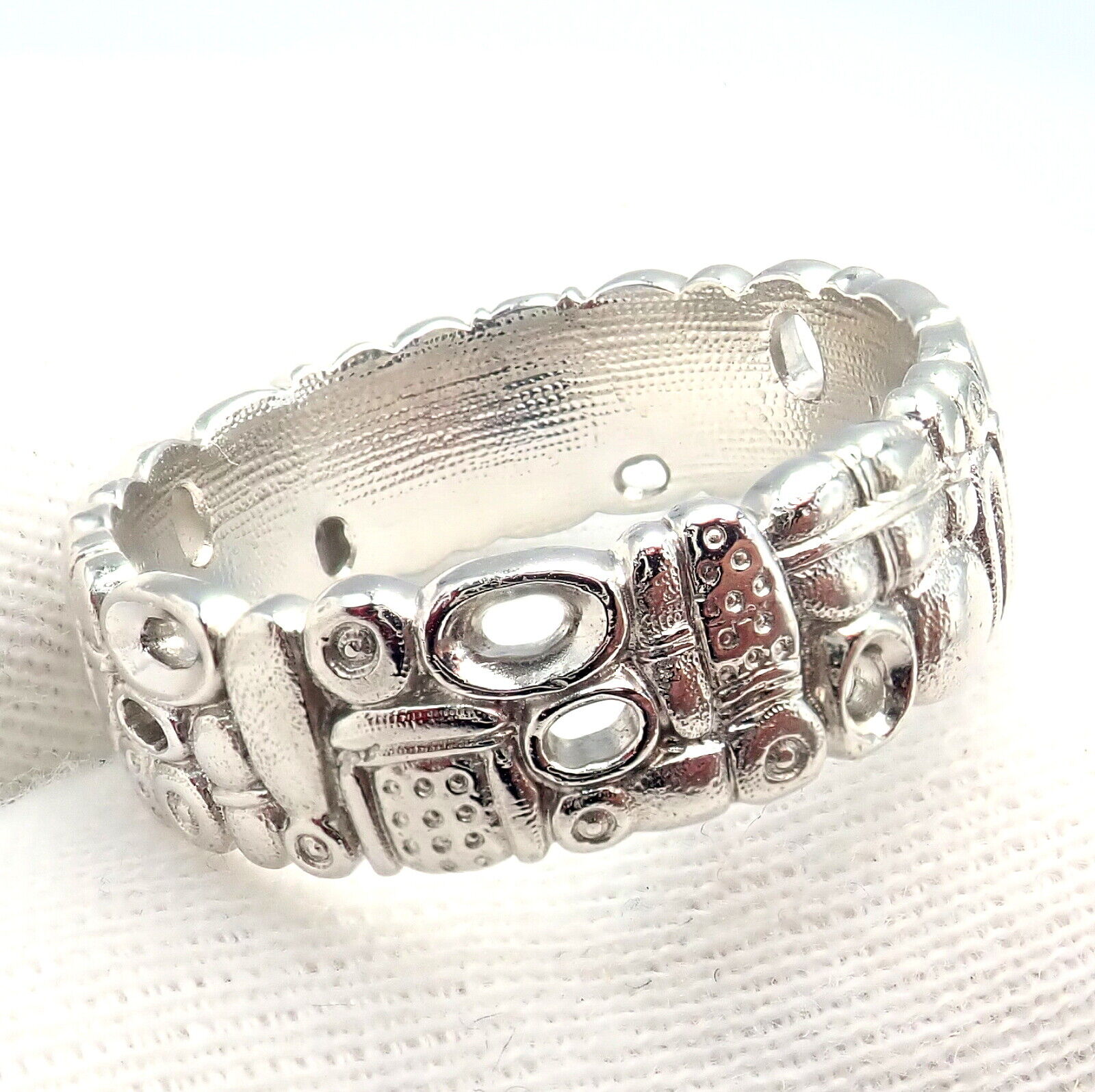 Authentic Alex Sepkus Favorite Things Platinum Band Ring Size 8.5 - Elegant Jewelry for Weddings, Anniversaries & Special Occasions