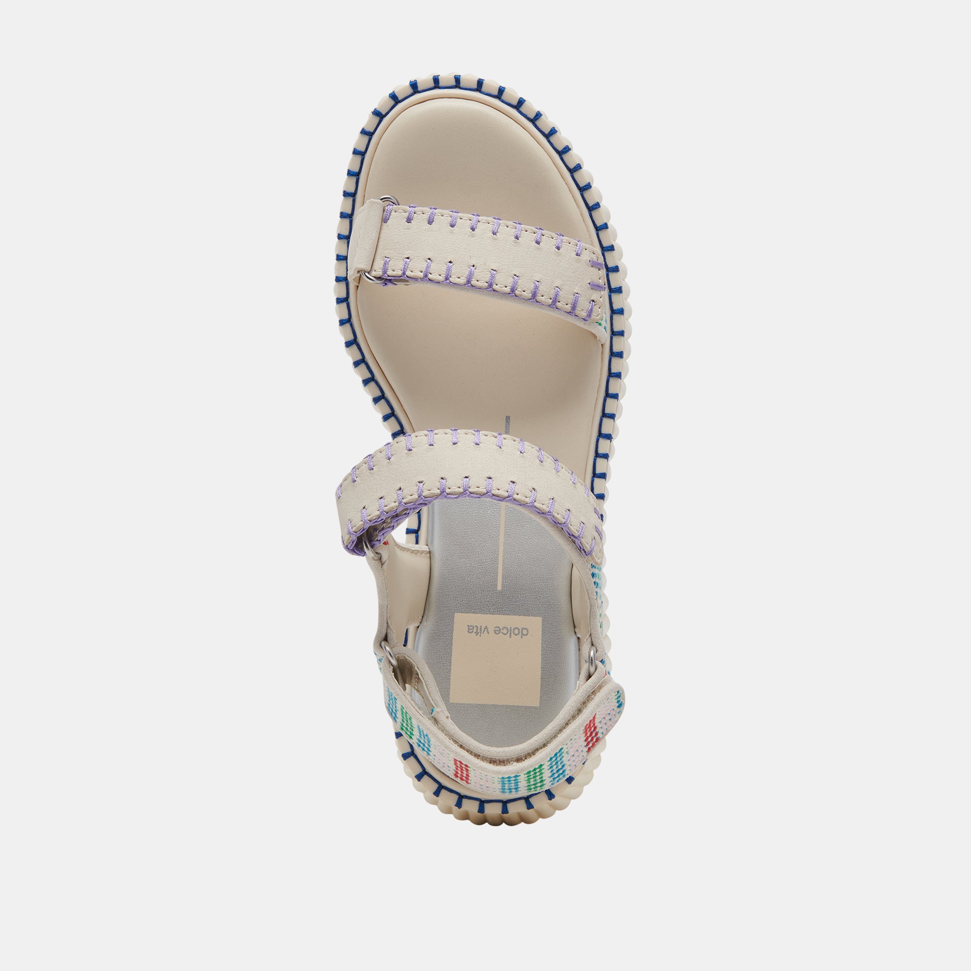 DEBRA Women's Sandals - Ivory Multi Nubuck Leather Comfortable Summer Casual Shoes for Beach, Vacation & Everyday Wear