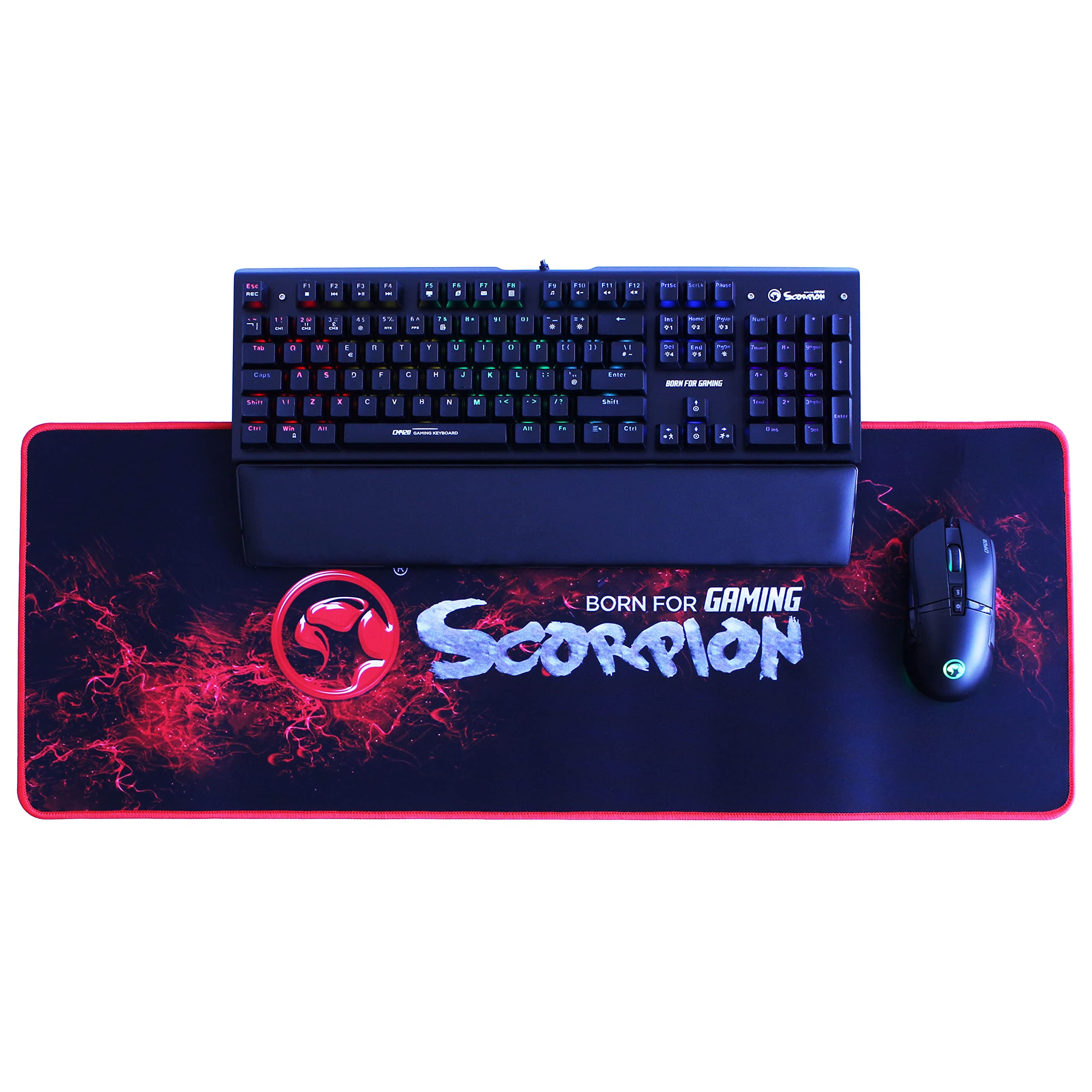 Marvo Scorpion CM420-UK 3-in-1 Gaming Kit - Wireless Gaming Mouse, Keyboard & Headset Combo for PC, PS4, PS5 - Perfect for Esports, Streaming & Home Office Setup
