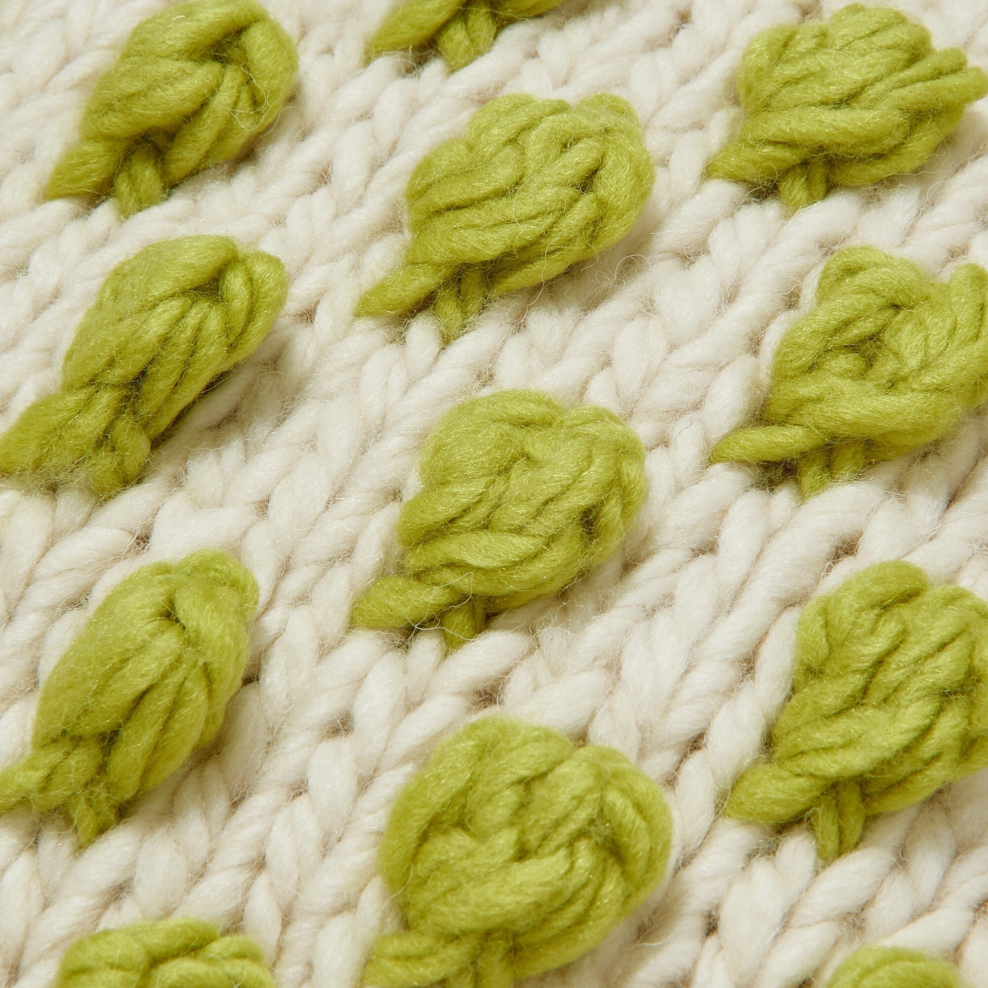 Soft Knit Knot Cushion Cover 18x18 Inches Light Green - Cozy Home Decor for Sofa, Bed & Living Room