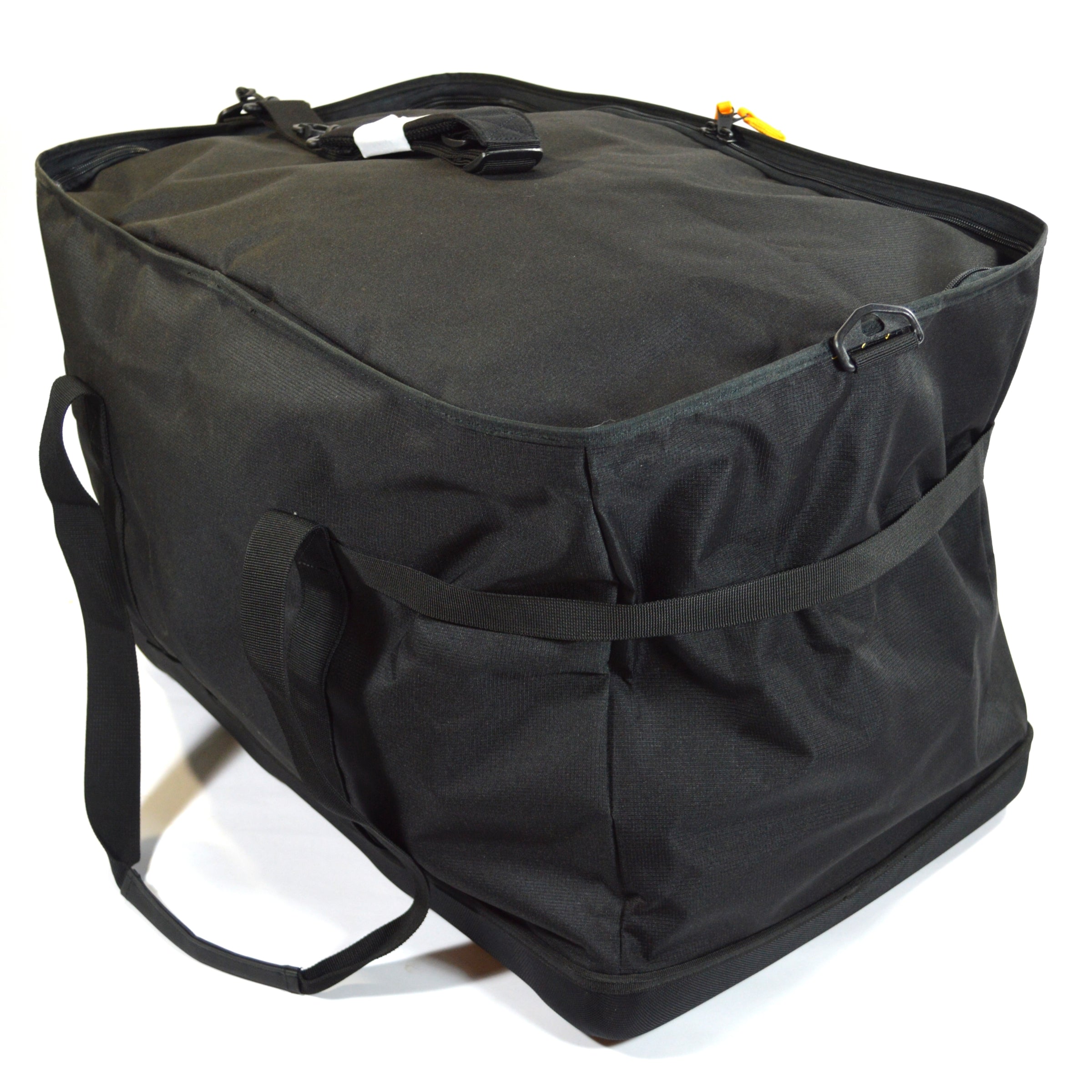 MOUNTAINSMITH Large Zip Top Tote Bag 25x15x16 Inches - Black Water-Resistant Shoulder Bag for Travel, Work & Gym - Durable Nylon Carryall with Adjustable Strap