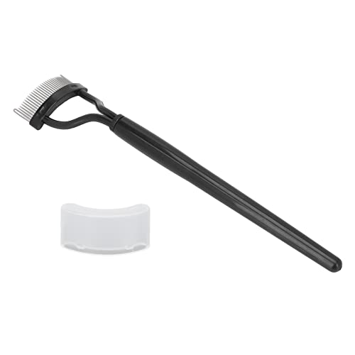 Lash Separator & Eyelash Comb - Lightweight Black Straight Handle for Professional & Home Use - Perfect for Eyelash Extensions, Makeup Application & Salon Treatments
