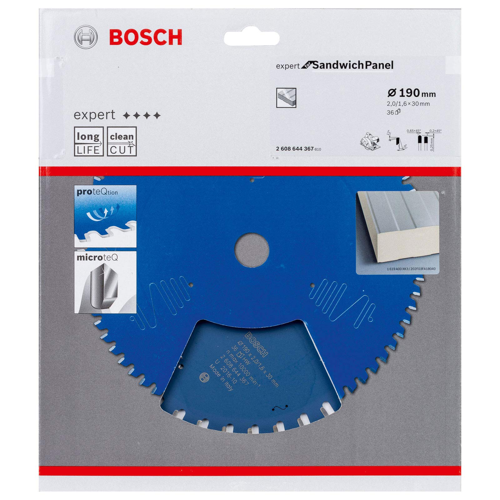 Bosch 2330226 7-1/4 Inch Circular Saw Blade with 24 Teeth - Premium Carbide Tipped for Fast, Smooth Cuts in Wood & Plywood - Ideal for DIY Projects, Carpentry, and Construction Work