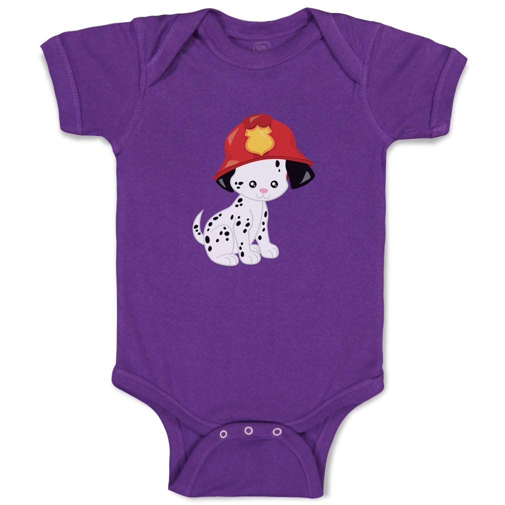 Custom Personalized Firefighter Dog Baby Bodysuit - Soft Cotton Infant Clothes for Boys & Girls - Perfect for Photo Shoots, Birthday Gifts & Everyday Wear