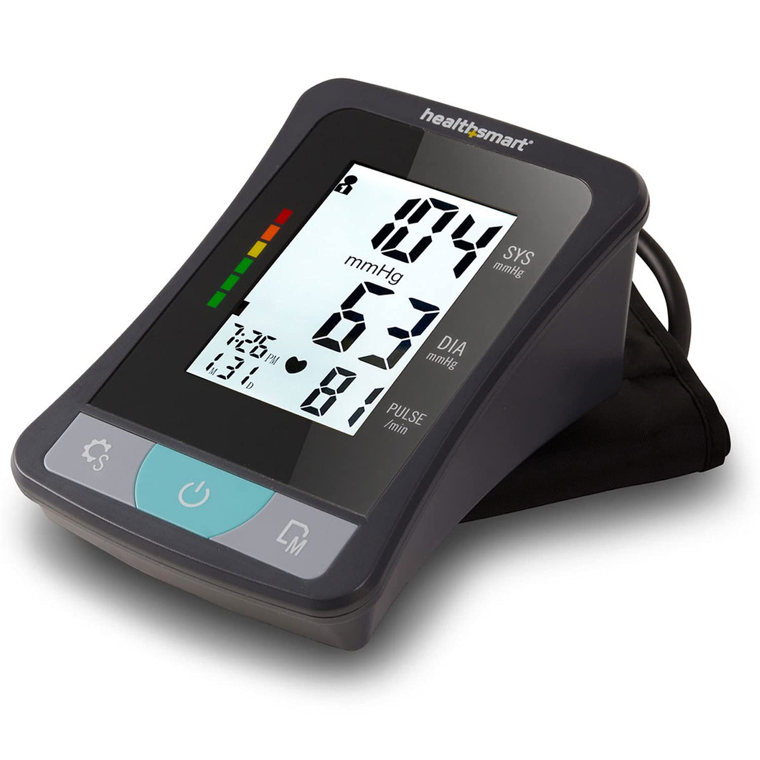 HealthSmart Digital Select Automatic Upper Arm Blood Pressure Monitor - Tracks BP, Pulse Rate & Irregular Heartbeat, Stores 120 Readings for 2 Users - Perfect for Home Health Monitoring & Doctor Visits