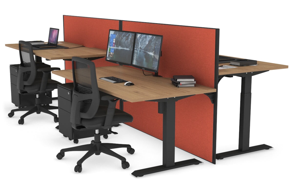 Adjustable Height 4-Person Workbench - 1200L x 800W with Cable Management | Perfect for Office, Workshop & Garage Workspaces