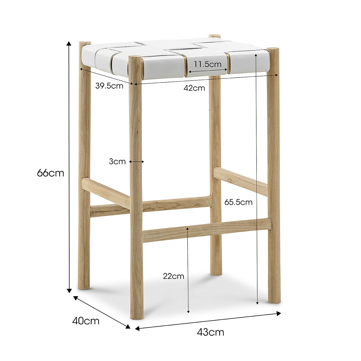 Layne Counter Stool - Modern Kitchen Bar Stools with Metal Frame & Cushioned Seat, 24