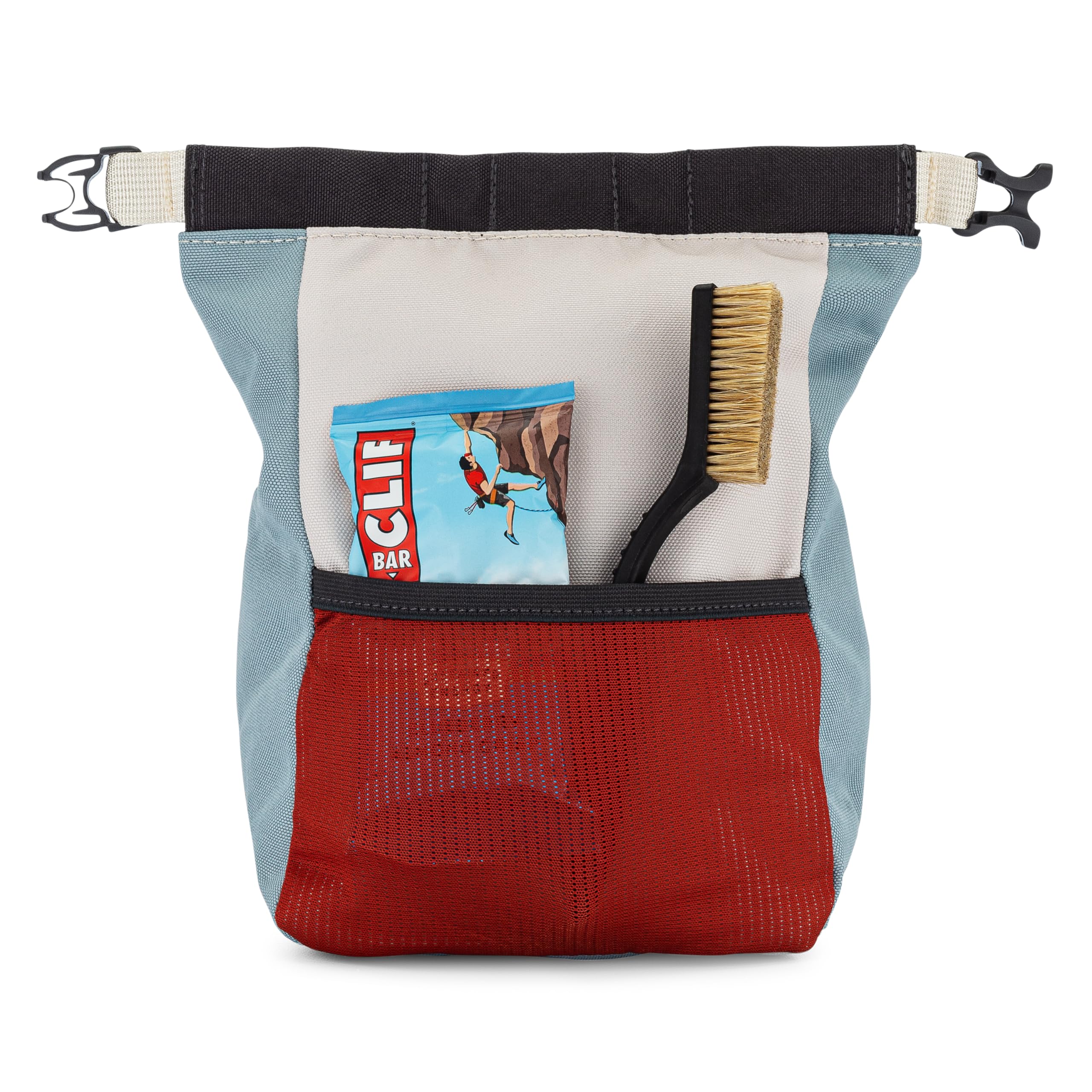 **Crux Bouldering Chalk Bucket – Large Rock Climbing Chalk Bag with Magnetic Closure, Zippered Pockets & Mesh Pouch – Ideal for Climbers, Weightlifting, Gymnastics – Perfect for Indoor & Outdoor Training**