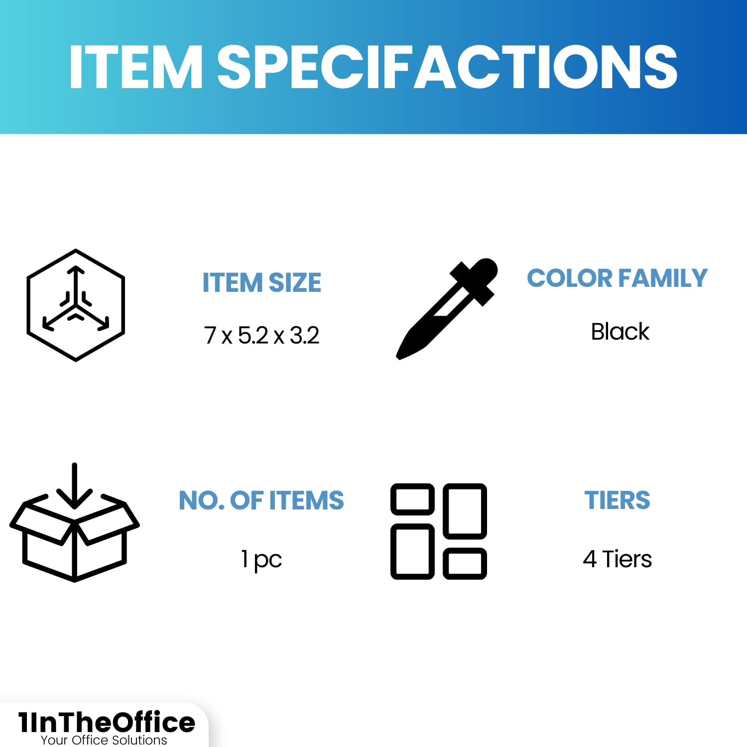 1InTheOffice Mail Organizer - Black Mesh Vertical File Sorter & Multi-Step Desk Organizer (1 Pack) | Perfect for Home Office, Workspace & Paper Management