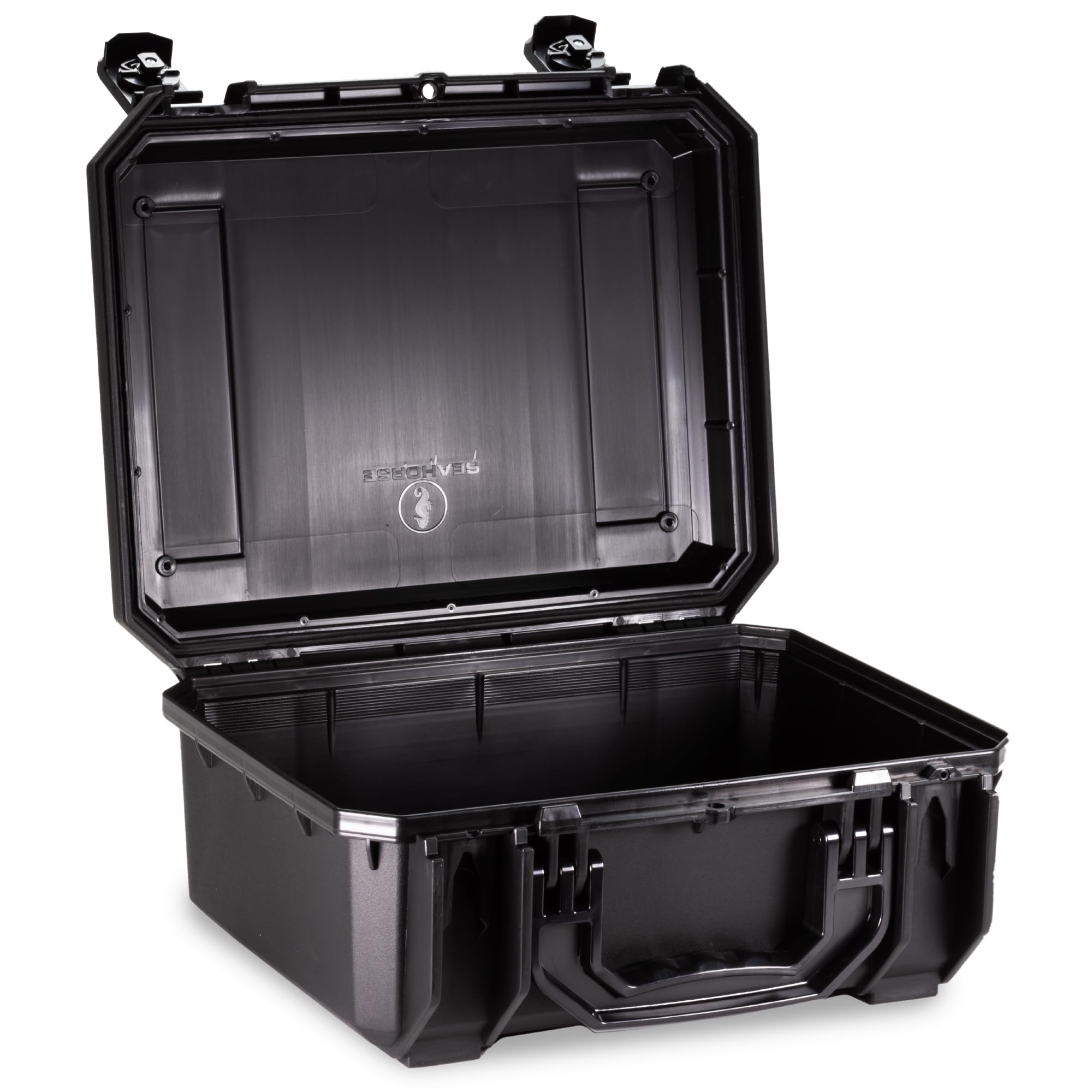 Seahorse 530 Heavy Duty Protective Dry Box Case - TSA Approved, Mil-Spec IP67 Waterproof, USA Made for Cameras, Action Cameras, Firearms, Camping & Kayaking | Perfect for Outdoor Adventures, Travel & Equipment Protection (Black)