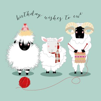 Three Sheep Card - Premium Quality Greeting Cards for All Occasions | Birthday, Wedding, Anniversary & Holiday Cards | Perfect for Gifting & Collecting