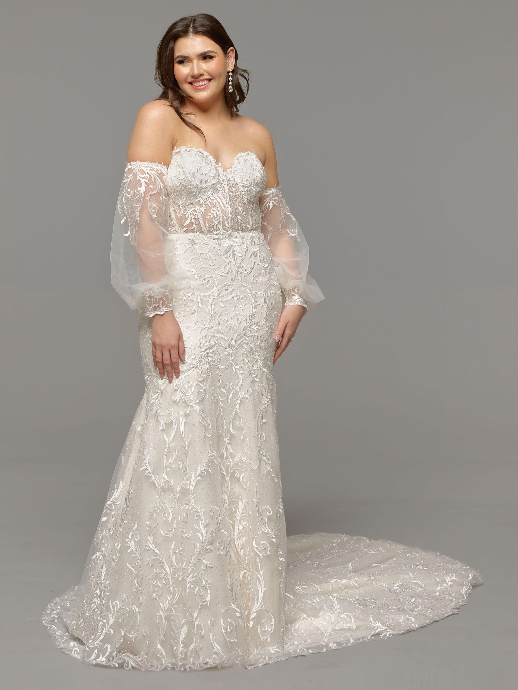 Kalea Wedding Dress – Elegant Lace Bridal Gown for Try at Home | Perfect for Beach, Church & Outdoor Weddings