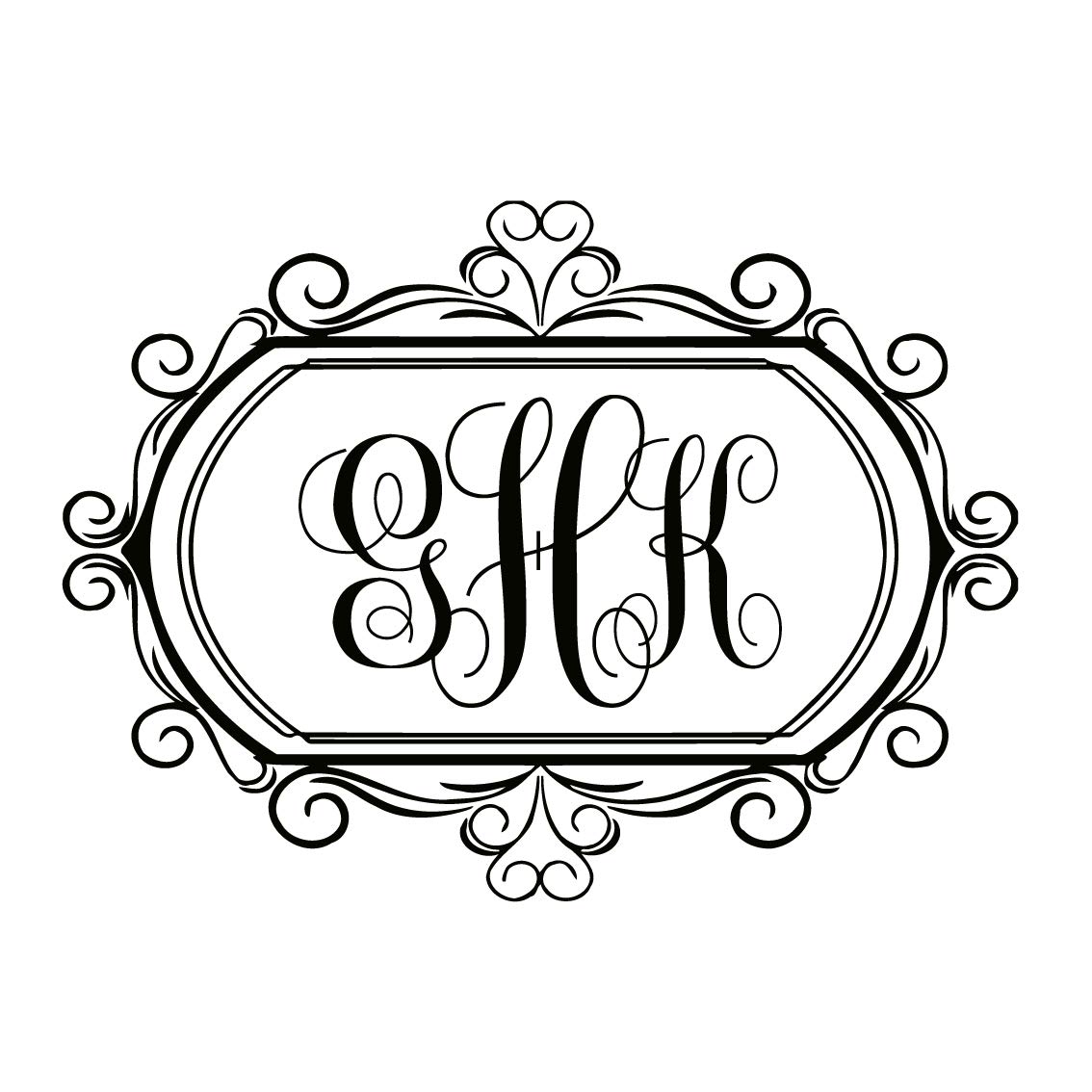 Custom Monogram Wall Decal - Personalized Vinyl Lettering for Family Home Decor - Bedroom, Nursery & Living Room Art Stickers - Perfect for Housewarming Gifts & Room Makeovers (ZX15)
