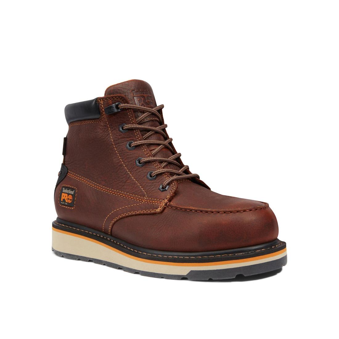Gridworks 6 Inch Alloy Toe Waterproof Work Boot Brown