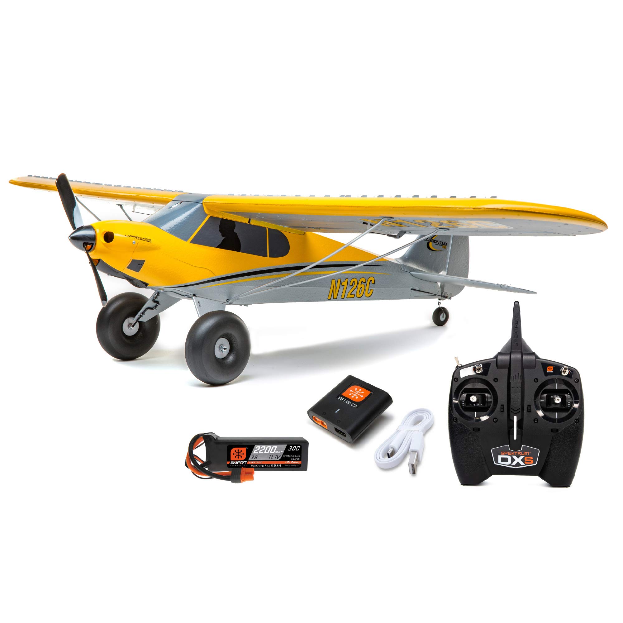 **HobbyZone Carbon Cub S 2 1.3m RTF RC Airplane with SAFE Technology - Includes Transmitter, Battery & Charger (HBZ32000, Yellow) - Perfect for Beginners & Outdoor Flying**    *(Optimized for Google SEO, translated to English, and includes usage scenario for hobbyists and outdoor enthusiasts.)*