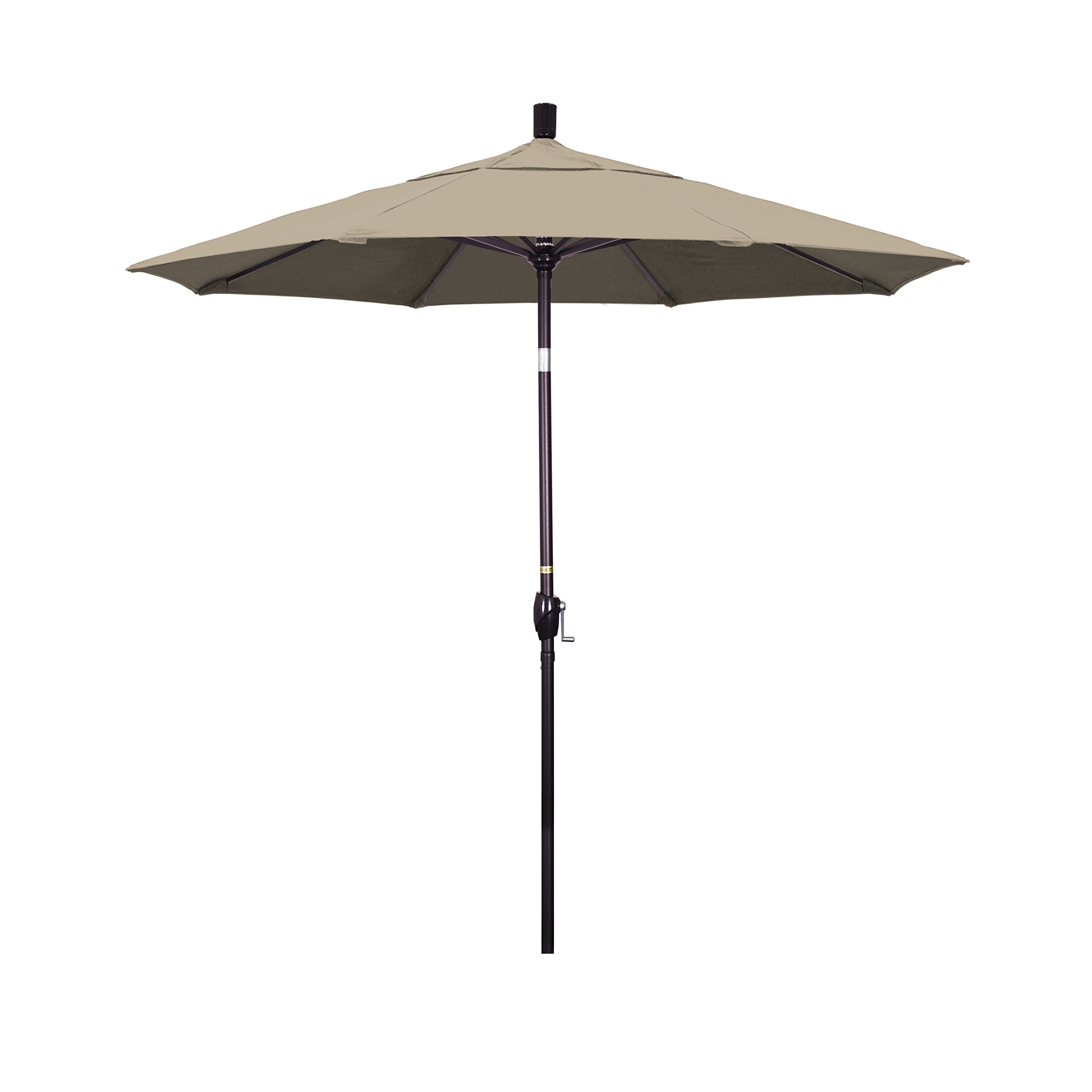 California Round Aluminum Market Umbrella - 9ft Outdoor Patio Umbrella for Garden, Poolside, and Beach Use