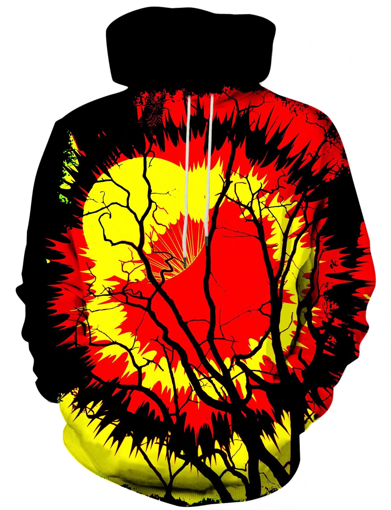 EOWJEED 3D Printed Hoodies for Men & Women - Unisex Long Sleeve Sweatshirt with Big Pockets - Trendy Graphic Pullover for Streetwear, Casual Outfits & Winter Fashion