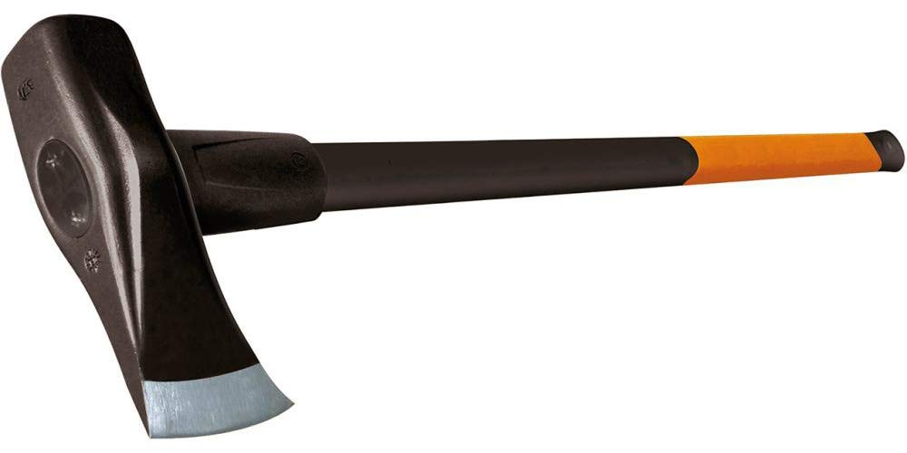 Fiskars X46 Splitting Axe & Hammer Combo - 2-in-1 Tool with Hardened Steel Blade & Fiberglass Handle (Black/Orange, 92cm) - Perfect for Firewood Splitting, Camping & Outdoor Survival Gear