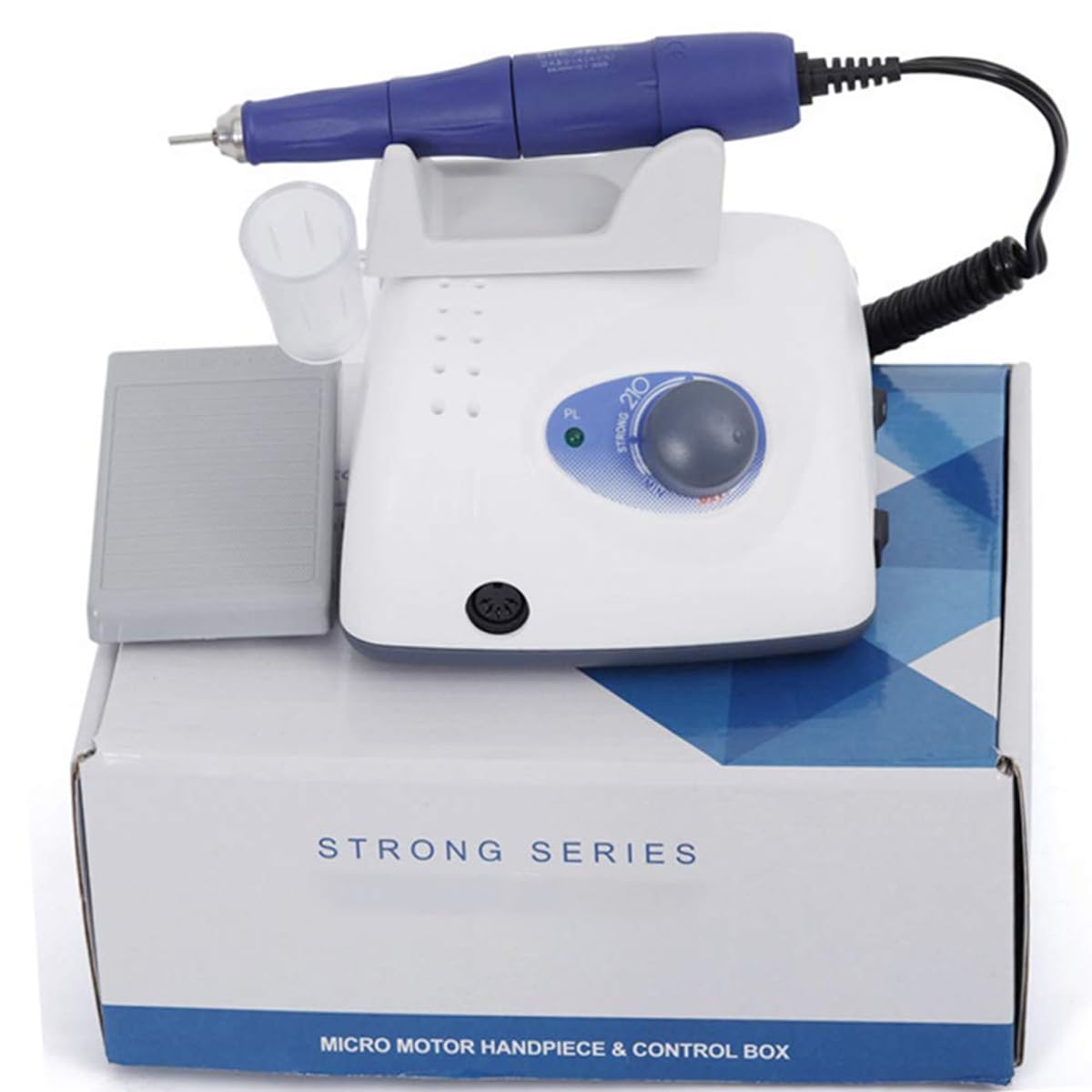 Professional SERZG 40000RPM Electric Nail Drill Machine - High Speed Nail Polisher for Acrylic & Gel Nails, Toe & Finger Nail Care Kit with Drill Bits - Perfect for Home Salon & Professional Nail Art Use