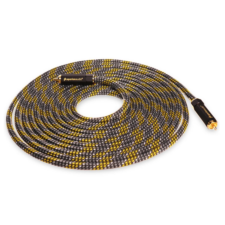 Aperion 1M High-Quality RCA Audio Cable - Stereo & Subwoofer Mono (Single) for Home Theater, Sound System & Audio Equipment