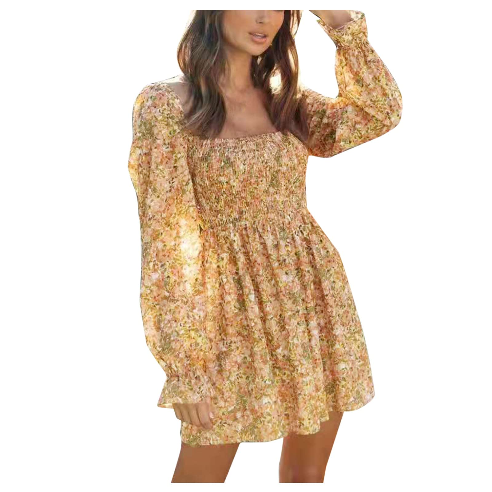 Smooto Floral Sleeveless Mini Dress - Summer Backless Sundress for Women