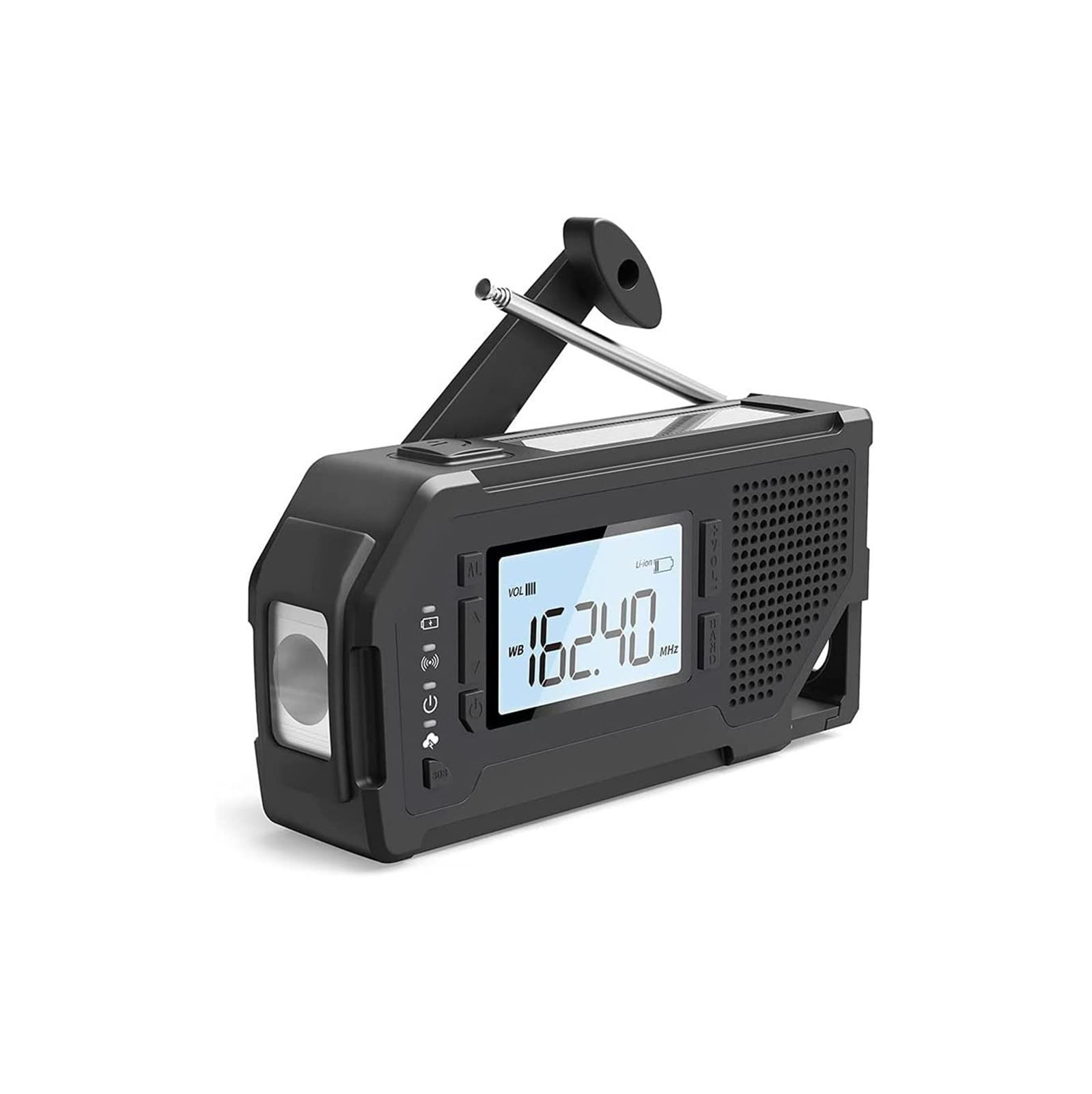 PEDRZ 4-Way Powered Solar Emergency Radio - AM/FM/SW/NOAA Weather Alert with Dynamo Crank, Flashlight, Reading Lamp & Phone Charger | Perfect for Camping, Hiking, Power Outages & Emergency Preparedness
