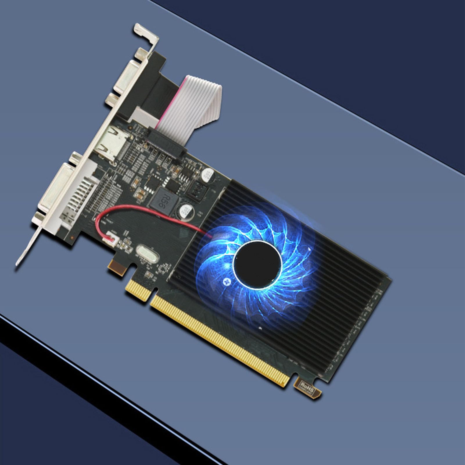 AMD Radeon R5 230 2GB GDDR3 64-bit PCIe Graphics Card with Cooling Fan - HDMI/DVI/VGA Outputs for PC Gaming & Office Work - Ideal for Casual Gaming, Multimedia & Home Office Use
