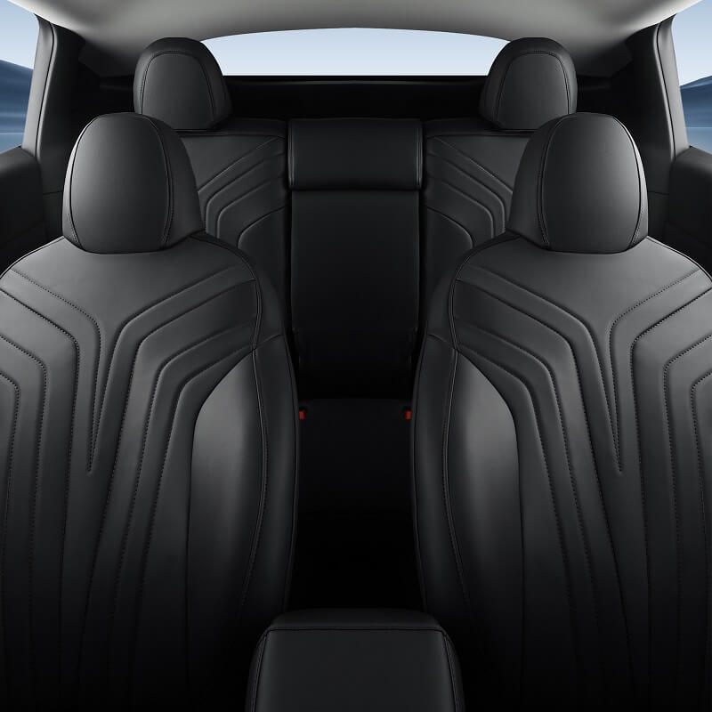 Premium Tesla Model Y Nappa Leather Seat Covers - Waterproof & Custom Fit for Enhanced Comfort & Protection - Perfect for Road Trips & Daily Commutes