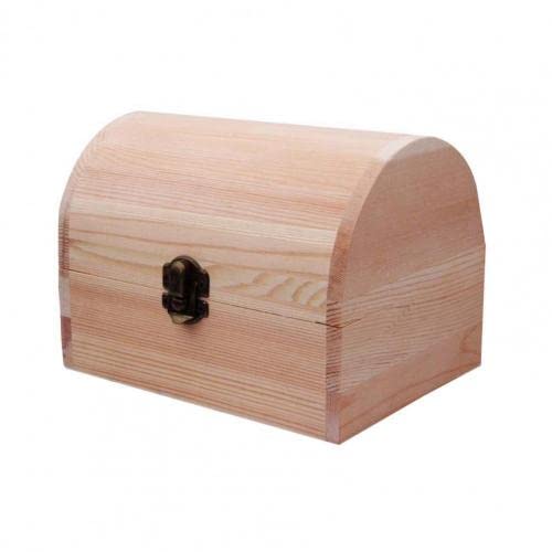 Large Capacity Rectangular Jewelry Box - Handmade Unfinished Wood Multifunctional Trinket Case, Lightweight & Delicate for Tabletop Storage | Perfect for Organizing Necklaces, Rings & Earrings