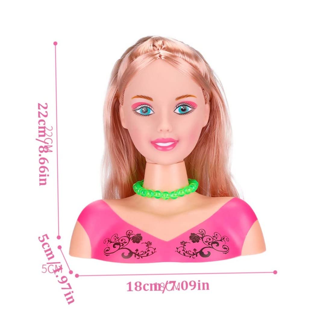 Kids Hair Styling Head Doll - 35pcs Hair Accessories for Girls Play & Pretend Makeup