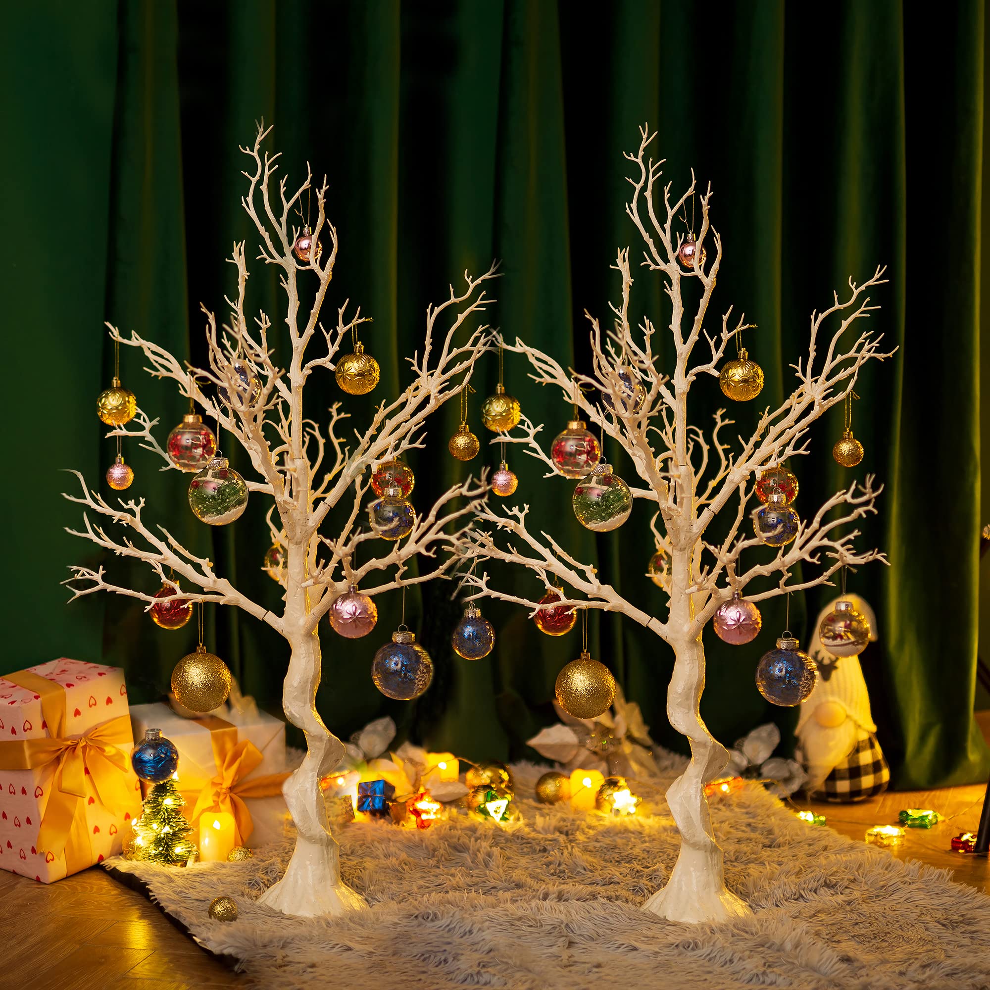 3.4ft White Artificial Tree for Wedding Party Decorations | Fake Indoor Tree for Home Decor, Centerpiece, Table Decor | Perfect for Christmas, Halloween, Living Room & Office Decor