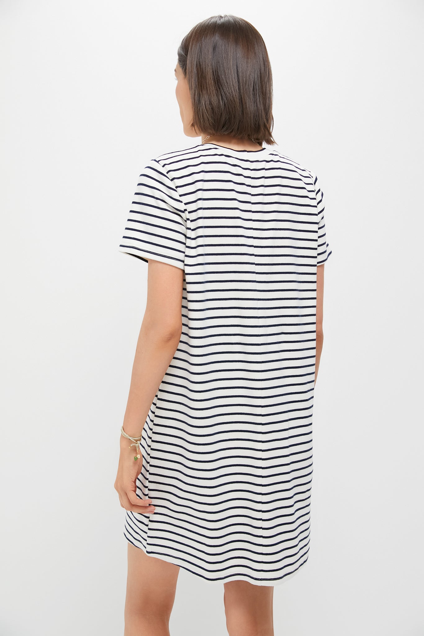 Blue Stripe Aimee Mini Dress for Women - Flowy Summer Casual Dress with Pockets | Perfect for Beach Vacations, Date Nights & Brunch Outings