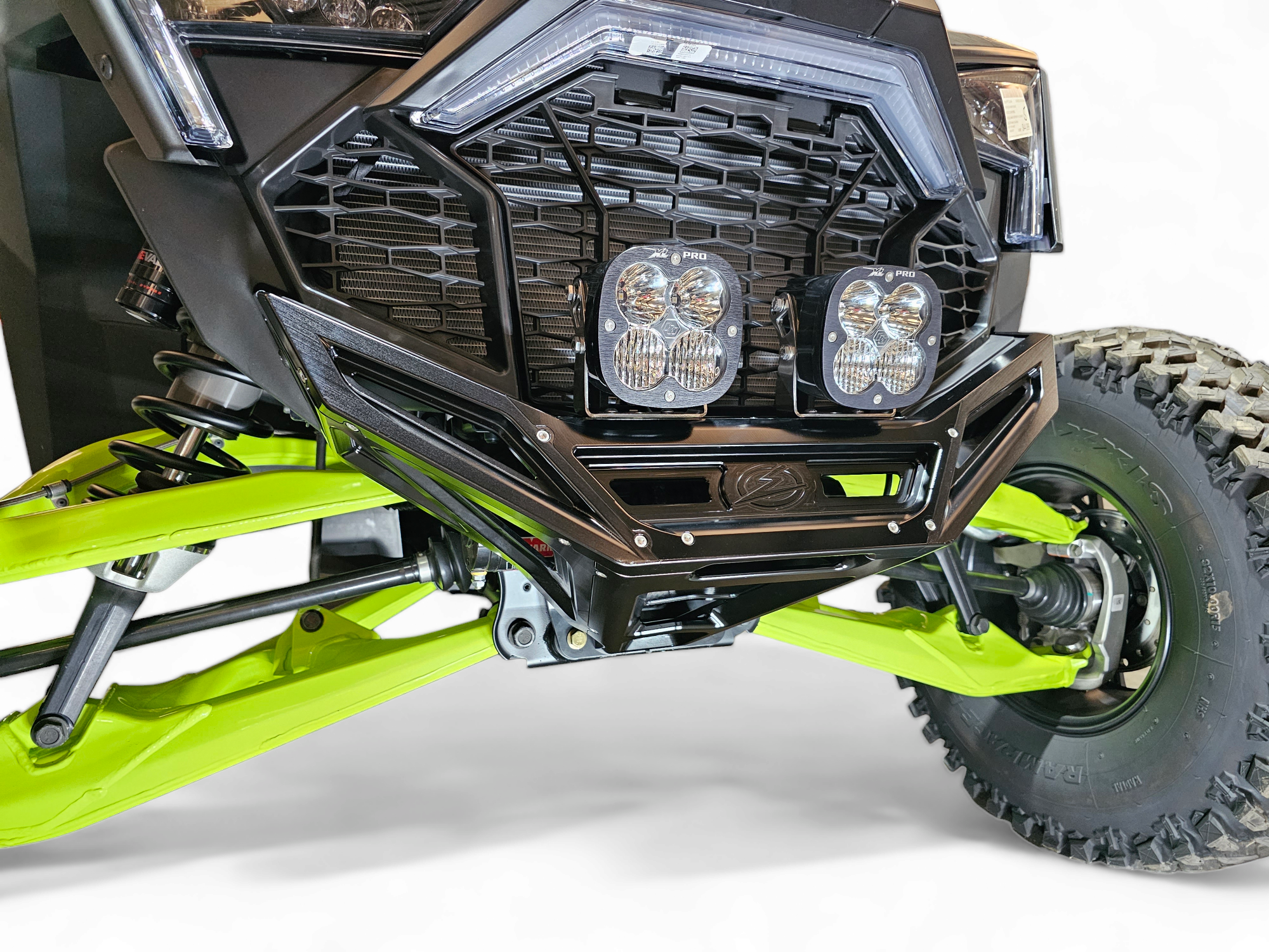 2022-2025 Polaris RZR Pro R & Turbo R Front Winch Bumper - Black Anodized Aluminum Billet (FWB610030) | Off-Road Protection & Recovery Accessory for UTV Trail Riding & Rock Crawling