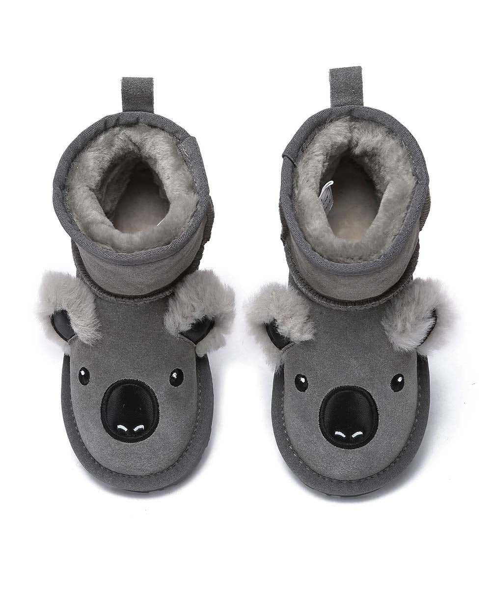 **Warm & Waterproof Kids Koala Boots - Winter Snow Boots for Boys & Girls - Perfect for Outdoor Play & Snowy Adventures**