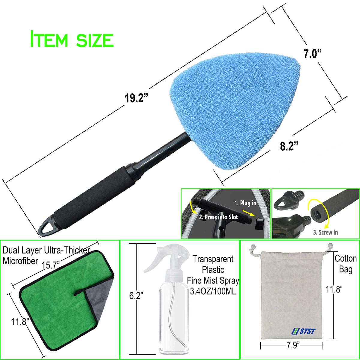Car Windshield Cleaner Kit - 6Pcs Microfiber Brush & Towel Set for Auto Glass Cleaning