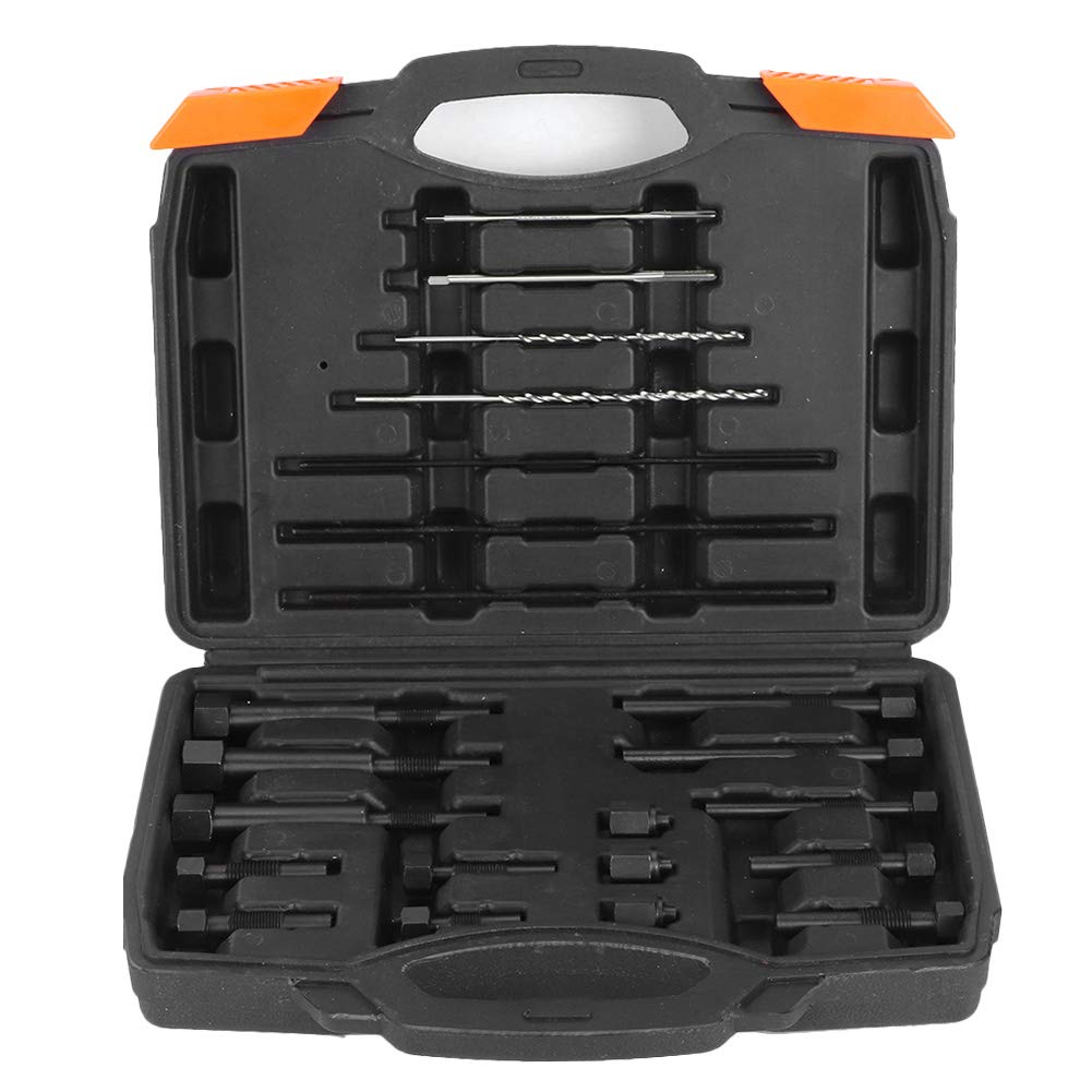 Acouto 22-Piece Glow Plug Removal Tool Set - M8 & M10 Steel Extractor Kit with Durable Plastic Case - Perfect for Diesel Engine Maintenance & Auto Repair