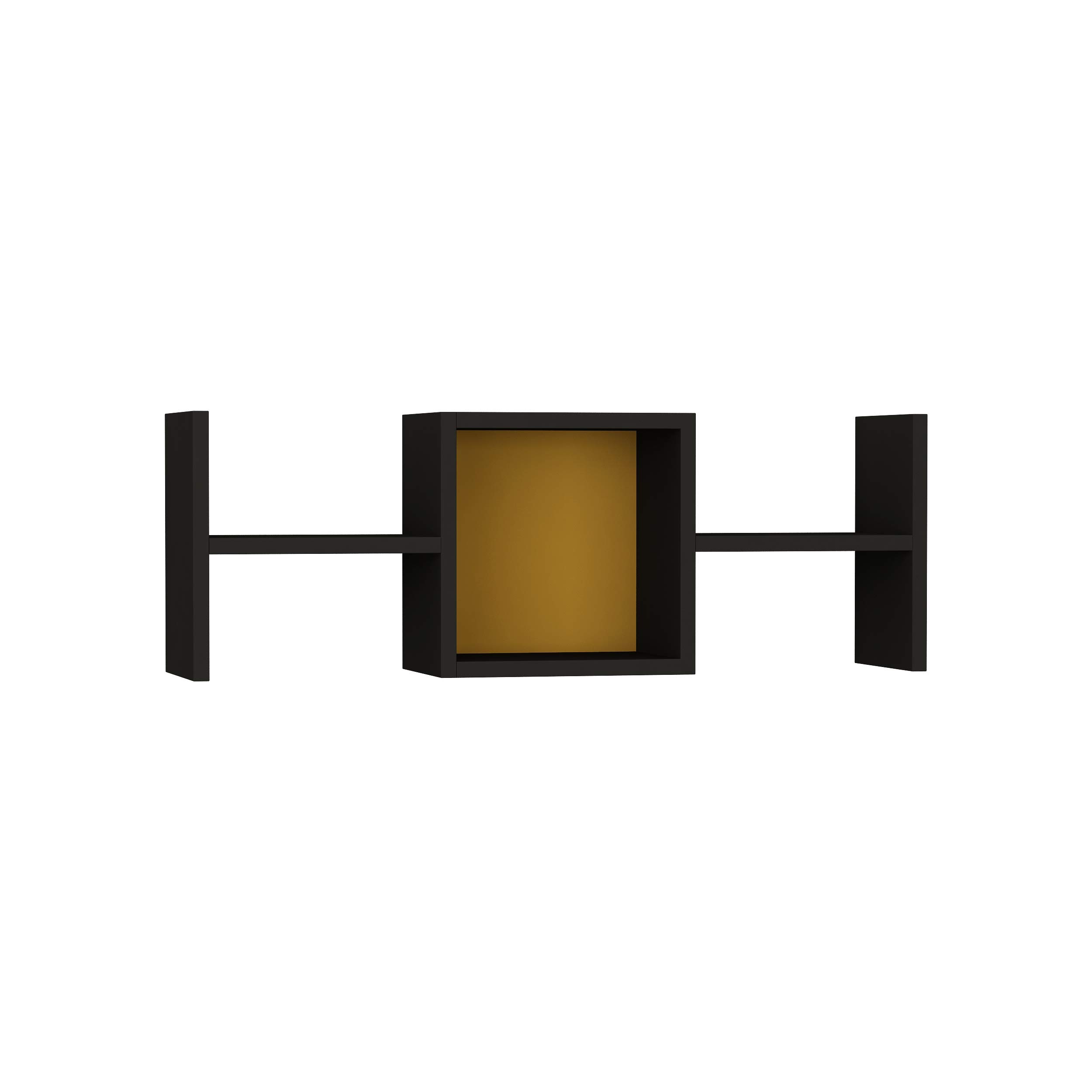 Modern Wall Shelf Anthracite & Mustard - 11.61