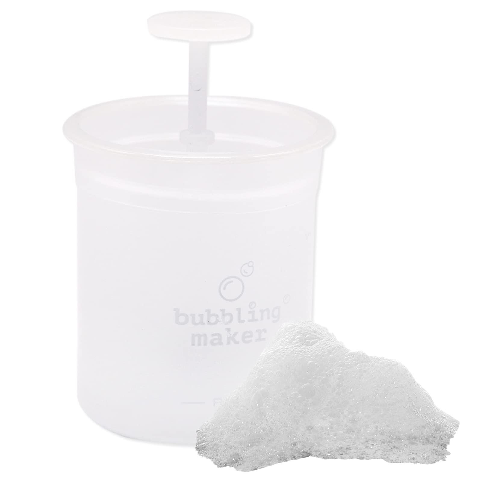 Portable Foam Maker for Shower, Bath & Facial Cleansing - Bubble Foamer Device Creates Rich Lather for Shampoo, Face Wash & Skin Care (White) | Perfect for Spa, Home & Travel Use