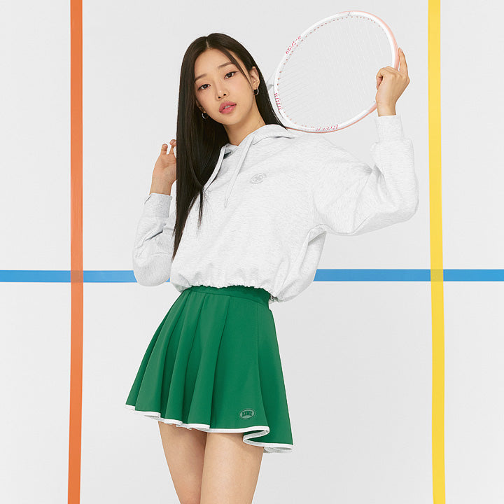 Soft Cotton String Crop Hoodie - Women's Fashion Pullover for Casual Wear & Street Style