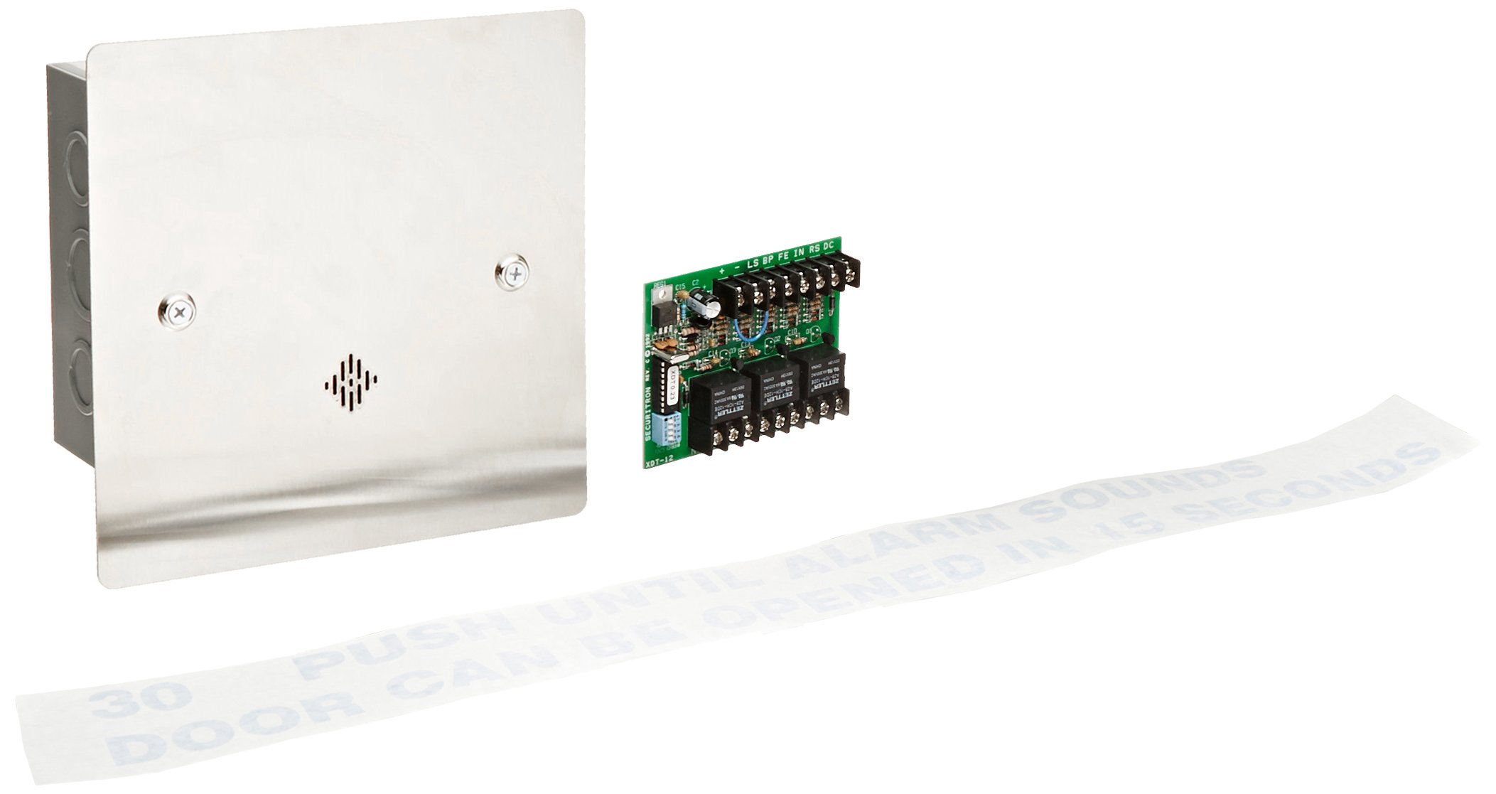 Securitron FA-XDT-24 24V DC Exit Delay Timer Flush Mount - Perfect for Commercial Buildings, Schools, and Hospitals