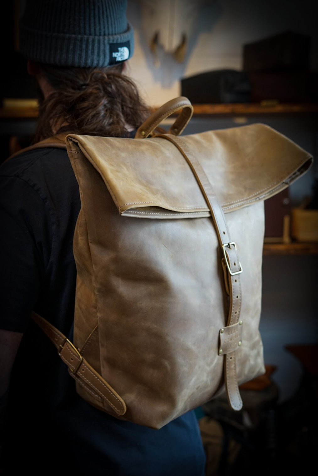 Waterproof Rolltop Backpack - 30L Tobacco Brown Hiking & Travel Backpack for Men & Women | Perfect for Outdoor Adventures, Commuting & Daily Use