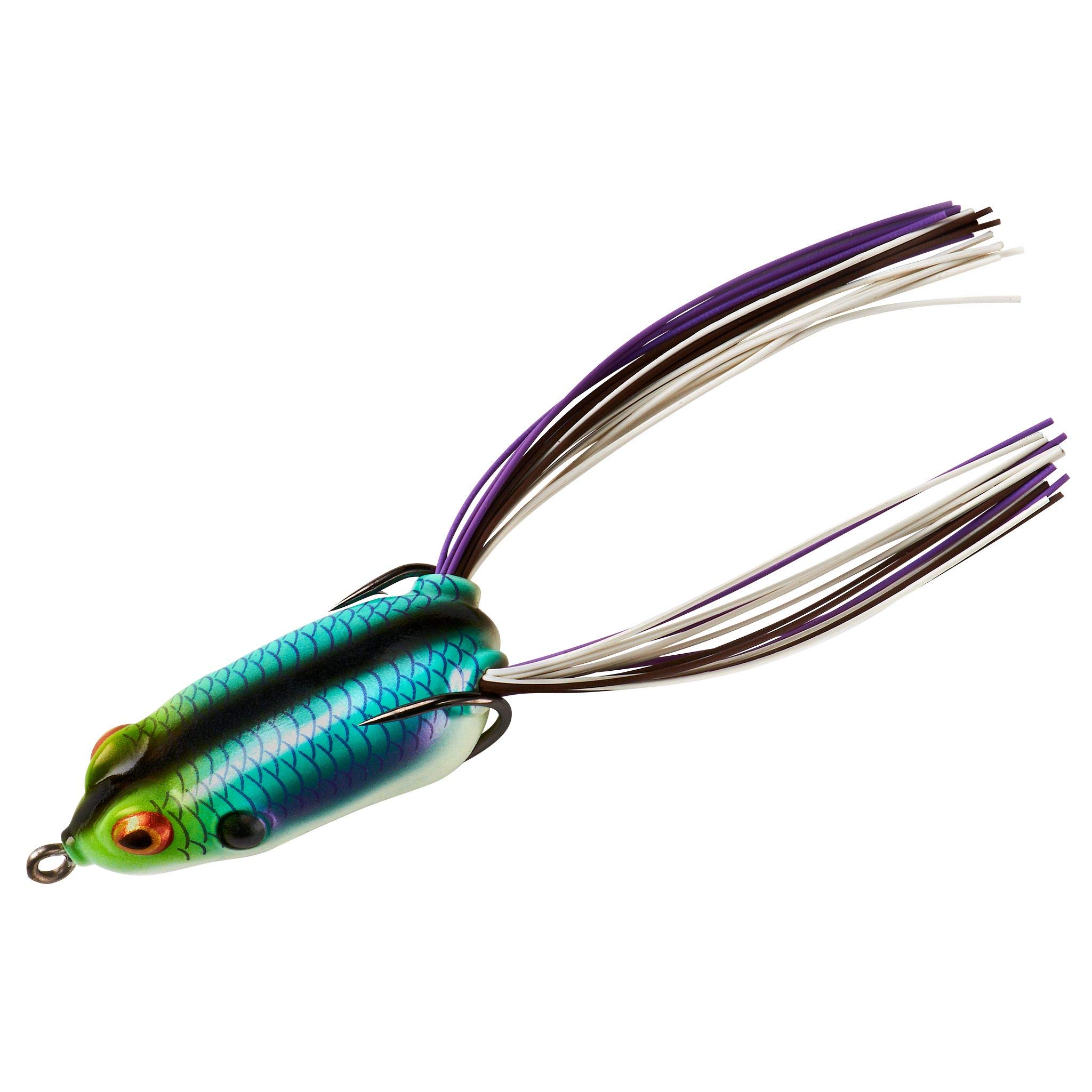 Booyah Pad Crasher Jr Topwater Bass Fishing Lure - Weedless Hollow Body Frog Bait with Sharp Hooks - Perfect for Lily Pads, Heavy Cover & Shallow Water Bass Fishing