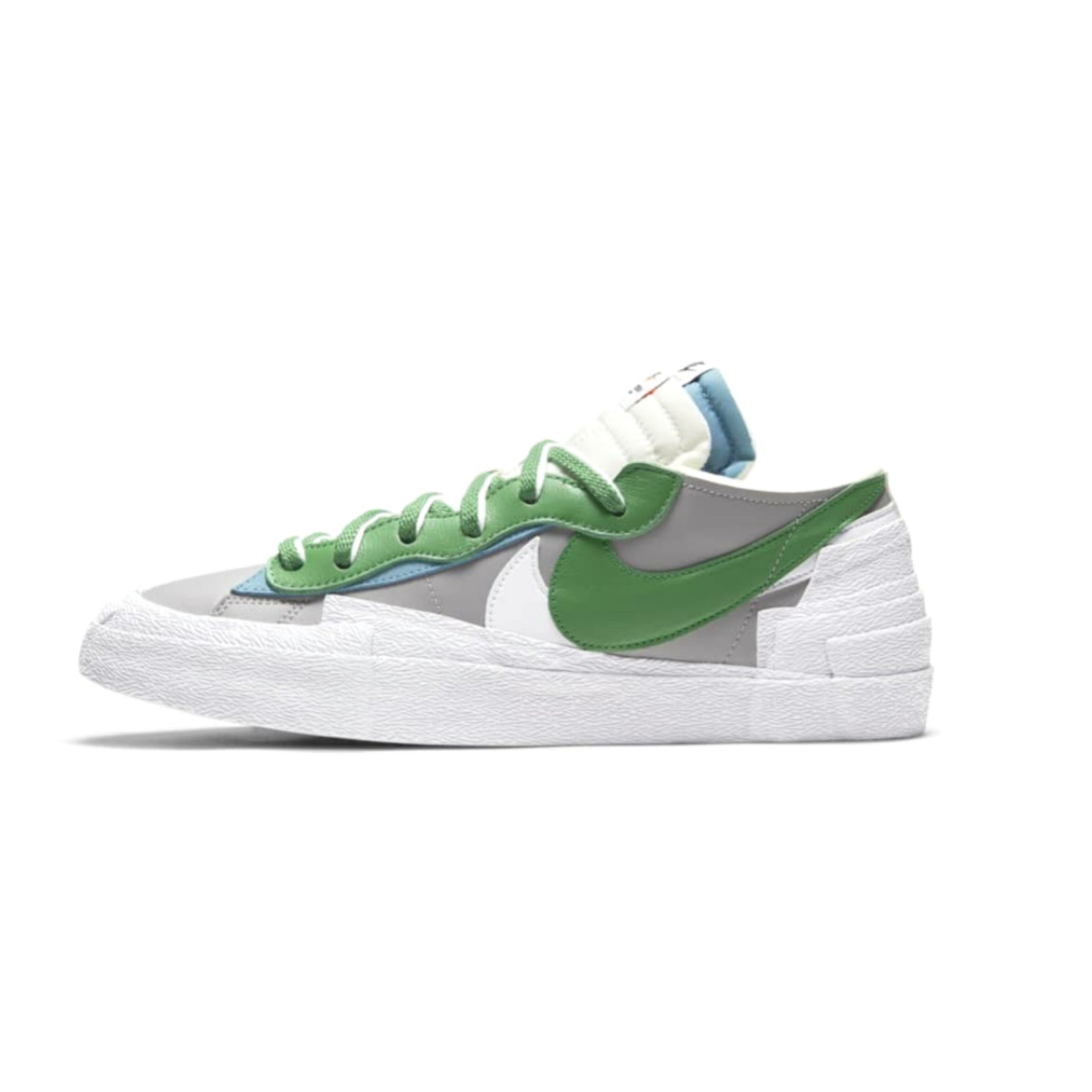 Nike x Sacai Blazer Low Sneakers - Medium Grey & Classic Green Colorway | Retro Running Shoes for Men & Women | Perfect for Casual Wear, Street Style & Gym Workouts