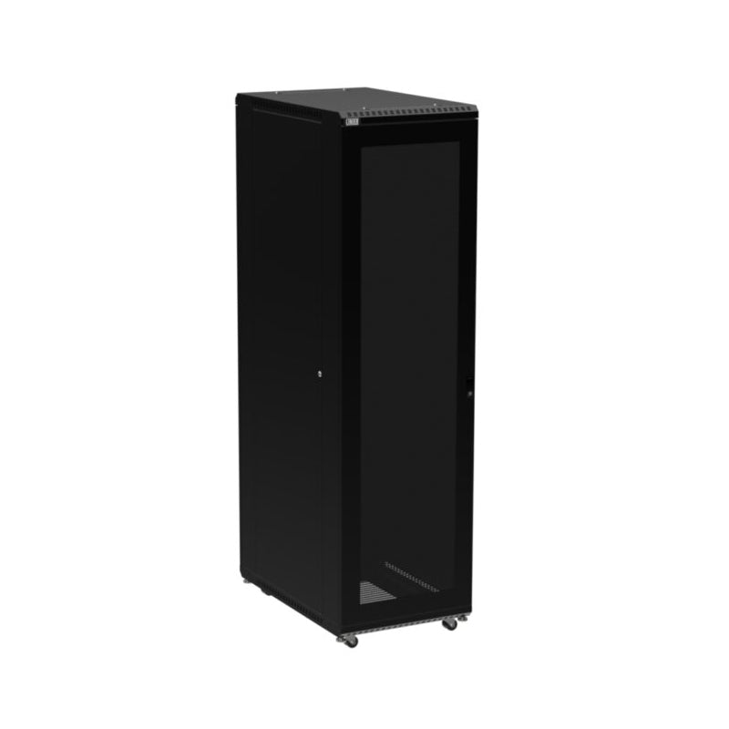 45U LINIER® Server Cabinet with Vented & Solid Doors - Secure Network Rack for Data Centers & IT Closets