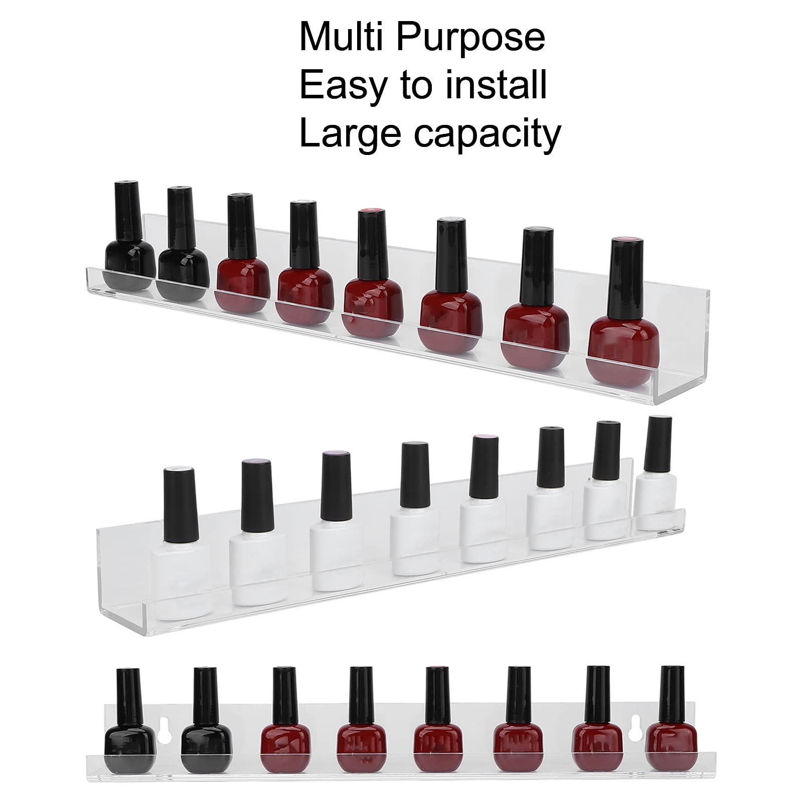 Large Capacity Nail Polish Organizer Rack - Space Saving Nail Polish Shelf for Salon & Home Storage - Holds 100+ Bottles - Perfect for Nail Artists & DIY Enthusiasts