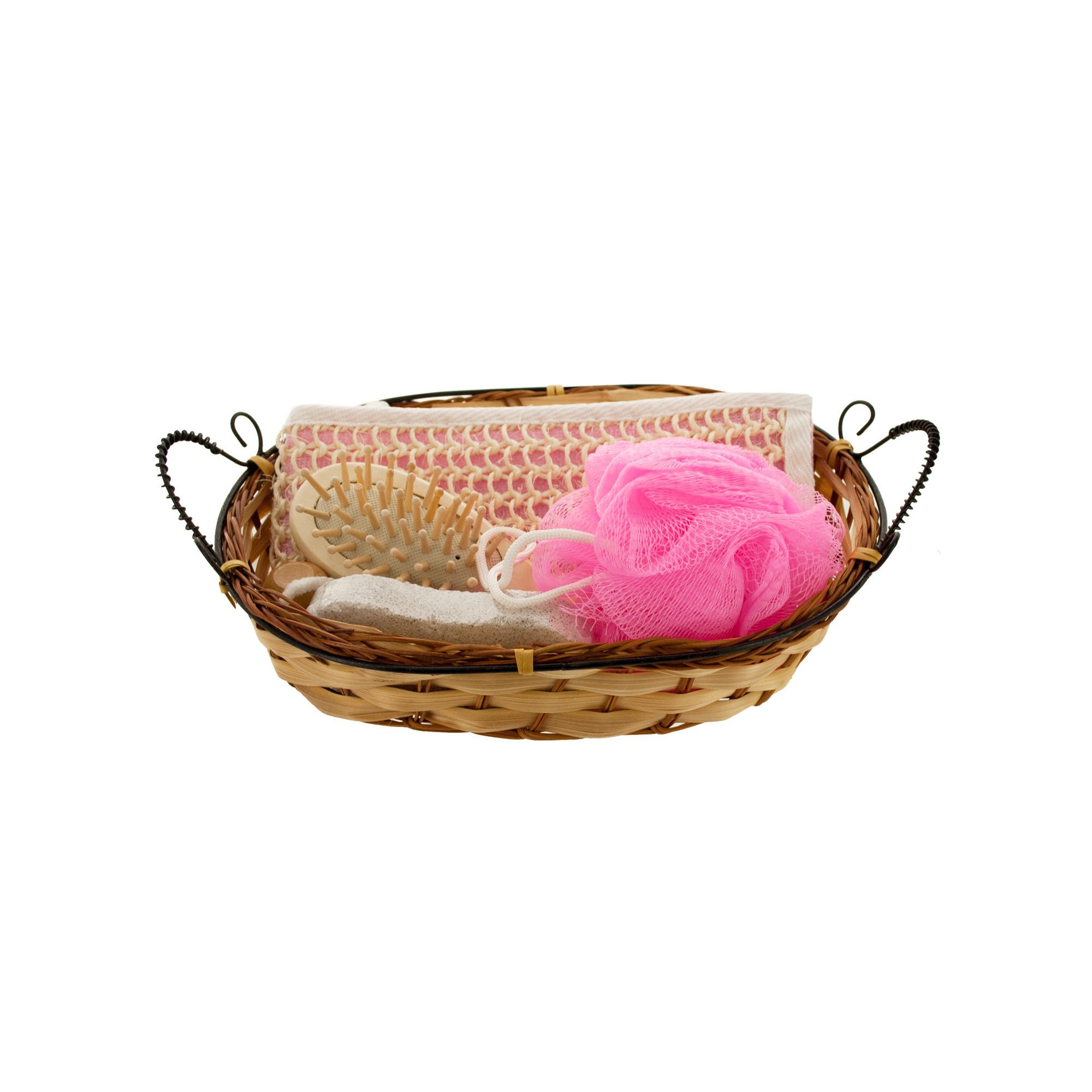 Luxury Bath Gift Set in Wicker Basket - 6-Piece Spa Essentials with Shower Gel, Bath Salt, Loofah & More - Perfect for Relaxation, Birthday Gifts & Home Decor