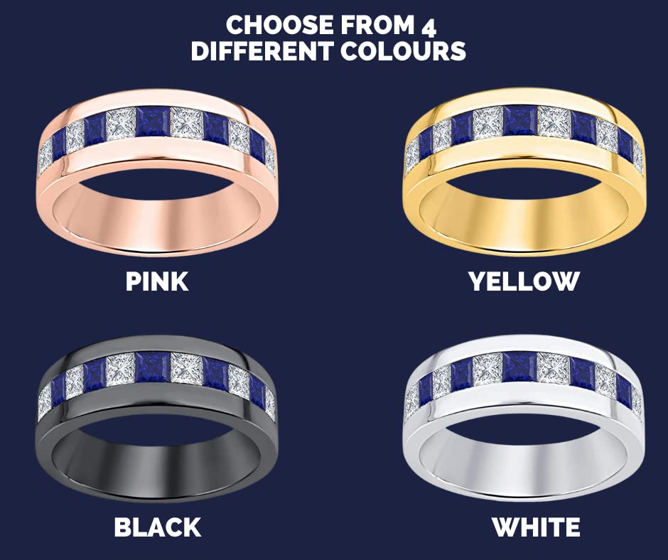 14K Gold Plated Sterling Silver Men's Ring with Created Peridot & Diamond - Stylish Wedding Band, Anniversary Gift for Him - Perfect for Engagements, Promises & Special Occasions