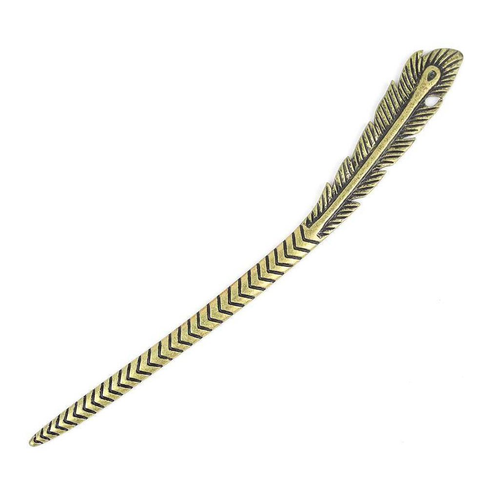 5-Piece Antique Bronze Feather Hairpins for Jewelry Making, DIY Crafts, and Hair Styling - Perfect for Boho Fashion, Bridal Accessories, and Costume Design